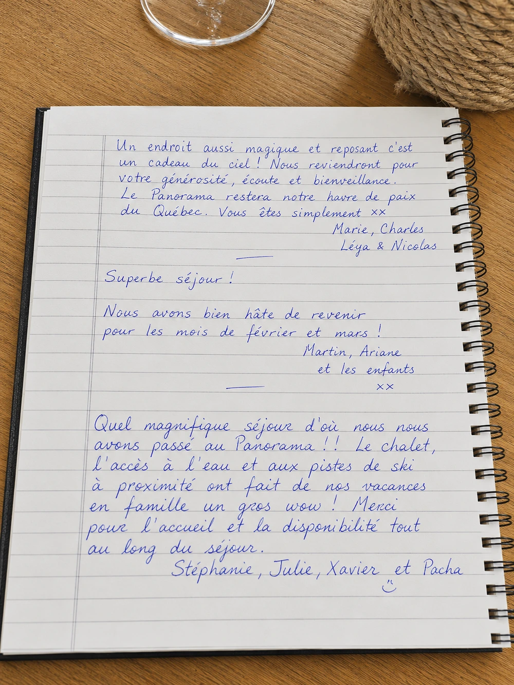 Témoignage Livre d'Or 1